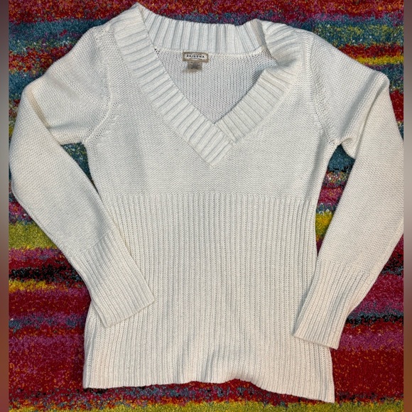 Arizona Jean Company Sweaters - Metallic Shimmer V-Neck Holiday Sweater Arizona Jean Company Women’s XL